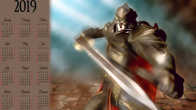 Обои картинки фото календари, фэнтези, шлем, воин, мужчина, оружие