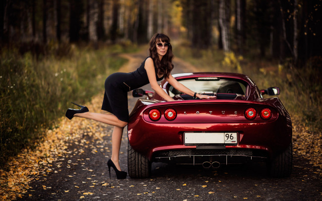 Обои картинки фото автомобили, -авто с девушками, lotus