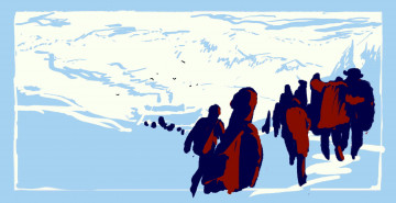 Картинка векторная+графика люди+ people люди снега