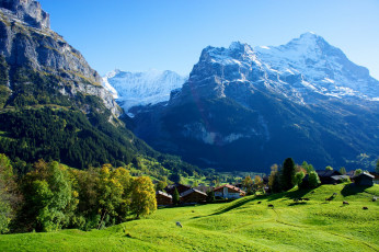 Картинка города пейзажи grindelwald швейцария