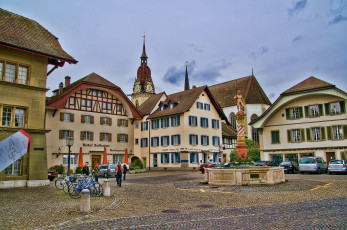 Картинка города улицы площади набережные швейцария zofingen