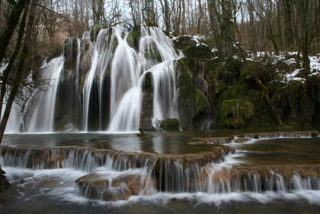 Обои картинки фото франция, франш, конте, cascades, des, tufs, природа, водопады, водопад