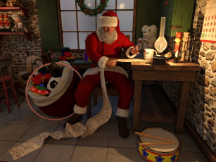 Картинка праздничные дед+мороз +санта+клаус дед мороз
