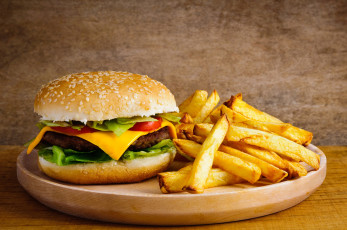 Картинка еда бутерброды +гамбургеры +канапе сыр гамбургер картофель фри котлета салат
