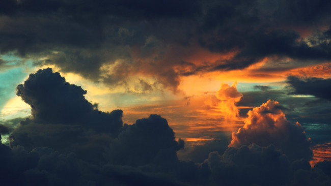 Обои картинки фото природа, облака, небо, солнце