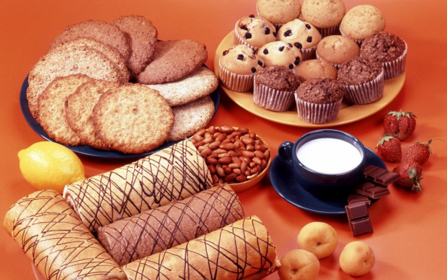 Обои картинки фото еда, хлеб,  выпечка, мед, булочки, выпечка