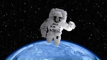 Картинка космос астронавты космонавты астронавт невесомость скафандр звёзды nasa орбита земля