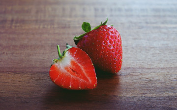 Картинка еда клубника +земляника ягоды макро