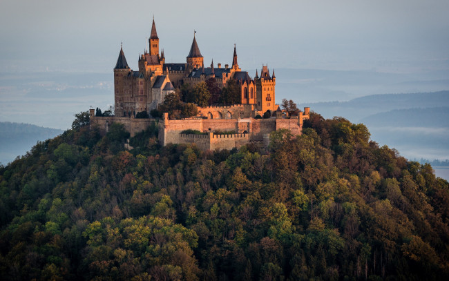 Обои картинки фото hohenzollern castle, germany, города, замки германии, hohenzollern, castle