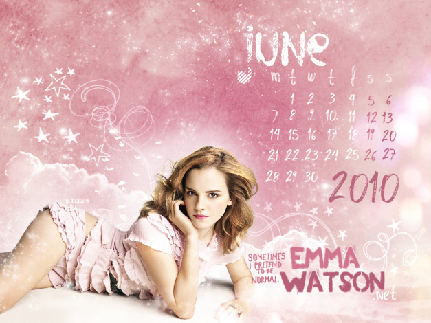 Обои картинки фото emma, watson, календари, знаменитости
