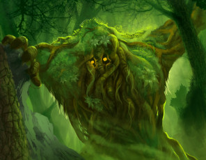 Картинка фэнтези существа глаза растения существо монстр корни boggie monster арт lareviera