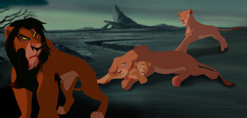 Картинка рисованное животные +львы прайд львы