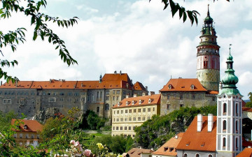 Картинка города Чески-крумлов+ Чехия башни