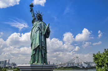 Картинка города нью-йорк+ сша статуя