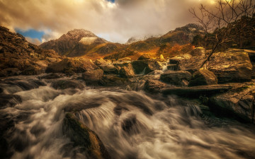 Картинка природа реки озера поток бурный камни река