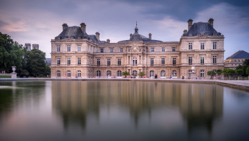 Картинка luxembourg+garden+in+paris города париж+ франция замок