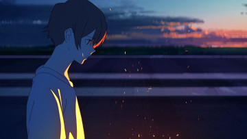 Картинка summer+ghost аниме парень искры