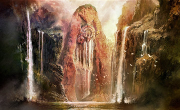 Картинка видео+игры aion +the+tower+of+eternity горы водопады озеро