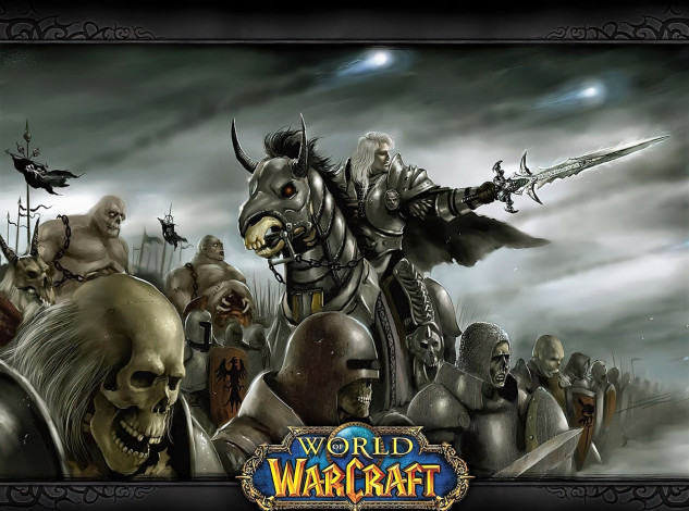 Обои картинки фото видео игры, world of warcraft, всадник, нежить, войско