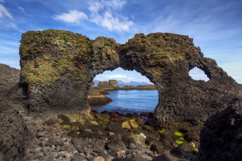 Картинка природа побережье камни скала арка море