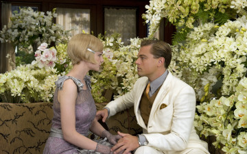 Картинка кино фильмы the great gatsby цветы женщина мужчина