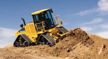 обоя john deere dozer, техника, бульдозеры на гусенецах, сша, джон, дир, фирма