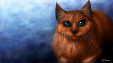 Картинка рисованные животные +коты кот