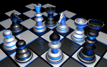 Картинка 3д+графика другое+ other игра цвет объем фигуры шахматы