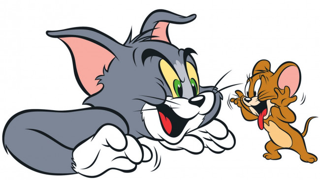 Обои картинки фото мультфильмы, tom and jerry, кот, мышь