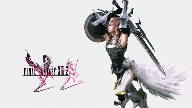 Обои картинки фото видео игры, final fantasy xiii-2, lightning, final, fantasy, xiii-2, sword, armor