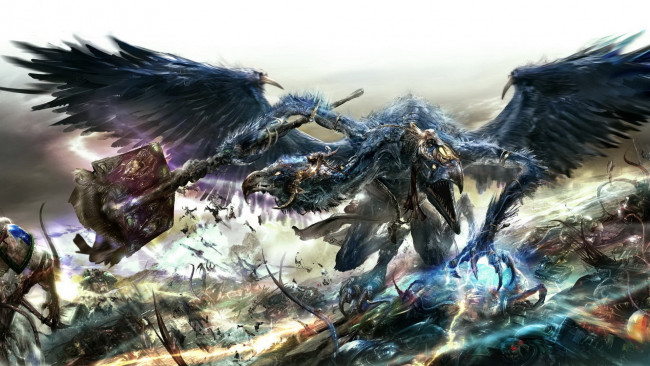 Обои картинки фото видео игры, warhammer 40k, дракон
