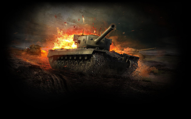 Обои картинки фото видео игры, мир танков , world of tanks, огонь, танк