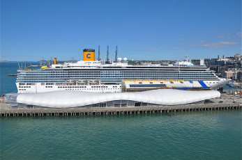 Картинка корабли лайнеры порт новая зеландия окленд терминал
