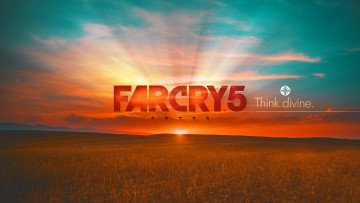обоя видео игры, far cry 5, фон, логотип