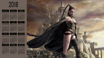 Картинка календари видеоигры замок взгляд девушка