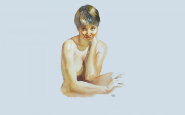 Картинка рисованное люди девушка грудь pauline adair