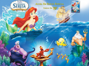 обоя мультфильмы, the, little, mermaid