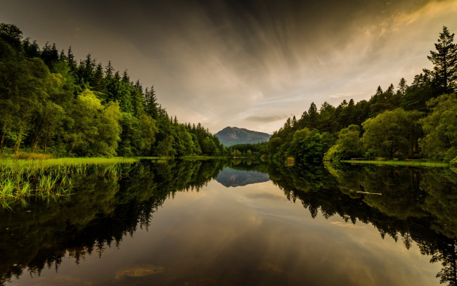 Обои картинки фото природа, реки, озера, лохан, озеро, гленкое, шотландия