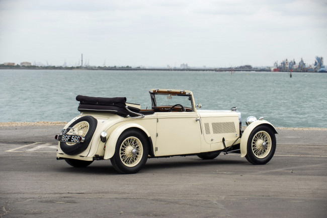 Обои картинки фото автомобили, классика, coupe, drophead, 1935г, bertelli, enrico, aston, martin, mkii, litre