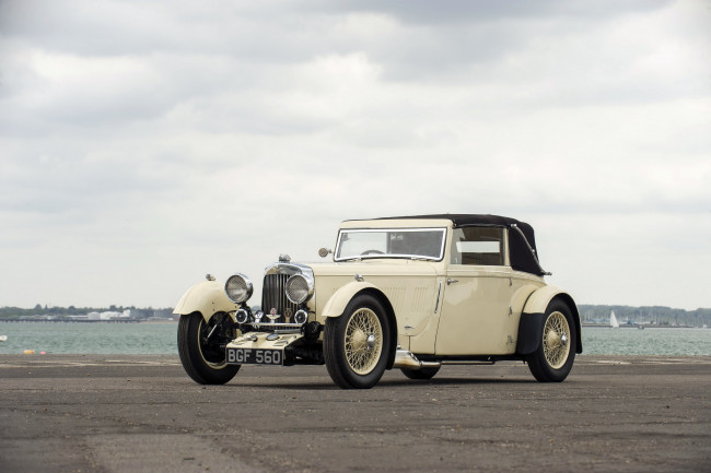 Обои картинки фото автомобили, классика, mkii, litre, aston, martin, 1935г, bertelli, enrico, coupe, drophead