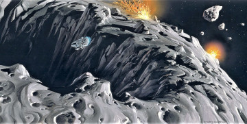 Картинка фэнтези _star+wars корабль космос метиориты