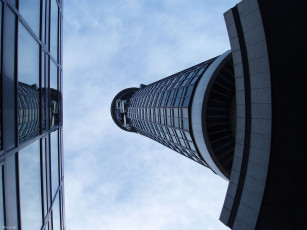 Картинка telecom tower london architectural icon from the 60`s города лондон великобритания