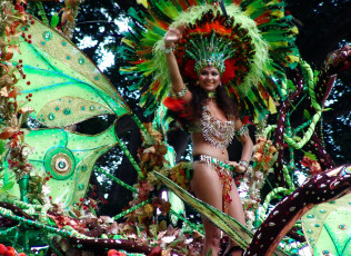 обоя разное, маски, карнавальные, костюмы, перья, девушка, бразильский, карнавал