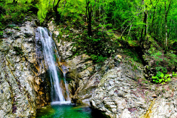 обоя словения, first, ribnica, waterfall, природа, водопады
