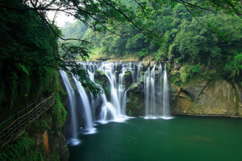 обоя taiwan, shifen, waterfall, природа, водопады