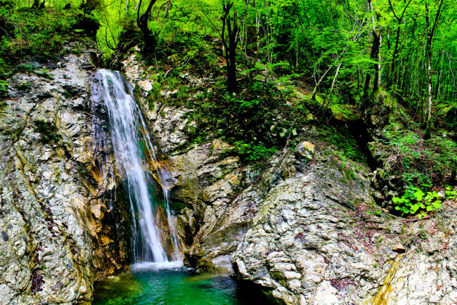Обои картинки фото словения, first, ribnica, waterfall, природа, водопады