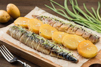 Картинка еда рыба +морепродукты +суши +роллы специи картошка закуска селедка