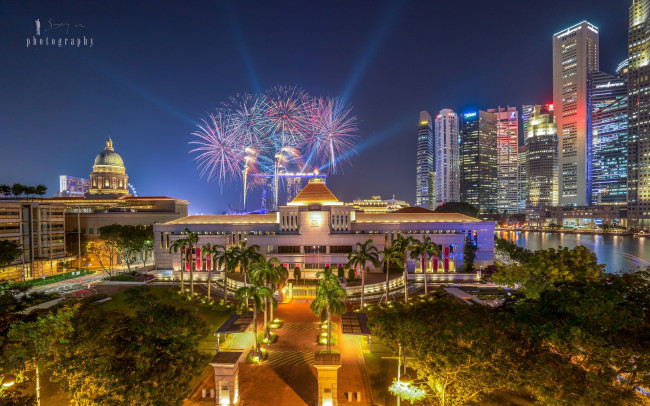Обои картинки фото singapore, города, сингапур , сингапур, панорама, небоскребы