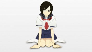 Картинка аниме sayonara+zetsubo+sensei повязка форма девочка