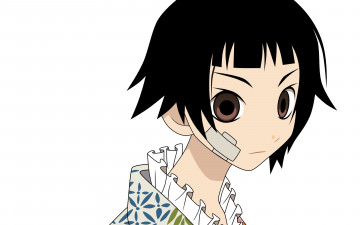 Картинка аниме sayonara+zetsubo+sensei пластырь лицо девочка